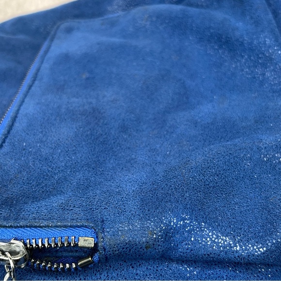 Stella McCartney Falabella Mini Backpack-Blue-Shaggy Deer Faux Suede-Luxury-Boho main image 6